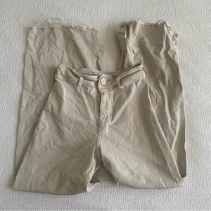 ZARA The Marine Straight Pants 2 Cream Wide Leg